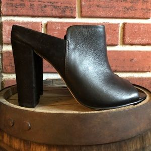 Aldo Leather and Suede Mule Heel Slides LIKE NEW ✨